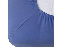 CelinaTex Relax Boxspringbett Wasserbett Spannbettlaken 90x200-100x220 cm royal blau Baumwolle Laken