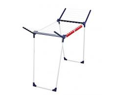 Leifheit Standtrockner Pegasus 150 Solid Slim, standfester Wäscheständer mit 15m Trockenlänge und Flügeln, auch für lange Wäsche, besonders schmaler Flügelwäschetrockner passt auch durch enge Türen
