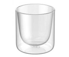 alfi 2420.001.000 Doppelwandglas glasMotion, Borosilikat-Glas S 80 ml - 2er Set Isolierglas, Espressotasse