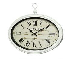 Ambiente Haus 84611 Paris Wanduhr 34 x 50 cm weiß