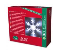 Konstsmide 4438-203 LED Dekofigur Schneeflocke / für Innen (IP20) / Batteriebetrieben: 3xAAA 1.5V (exkl.) / 7 kalt weiße Diode