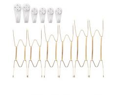 6 Stück Wand Teller Aufhänger Dekorativer Teller Anzeigen Platten Halter 3 Größen (8/10/ 12 Zoll) und 6 Stücke Wand Haken