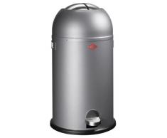 Wesco 184 631 Kickmaster Abfallsammler 33 Liter Silber 37.5 x 37.5 x 69cm (L/B/H), Edelstahl