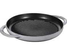 STAUB rund 26 cm grau Grillpfanne, Gusseisen