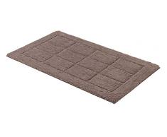 SCHÖNER WOHNEN-Kollektion, Santorin, Badteppich, Badematte, Badvorleger, Design Kachel - braun, Oeko-Tex 100 zertifiziert, 60 x 100 cm