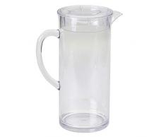 TableCraft Getränke Krug mit Deckel, 1 l, transparent