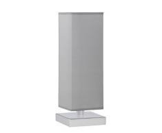 Trio-Leuchten 5914011-42 Tischleuchte Touch ME 1xE14 max. 60W Nickel matt Stoffschirm grau