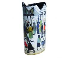 John Beswick Art Silhouette DLowry Markt Scene Vase