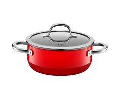 Silit Passion Red Kochtopf 20cm, Glasdeckel, Bratentopf 2,4l, Silargan Funktionskeramik, Topf Induktion, rot