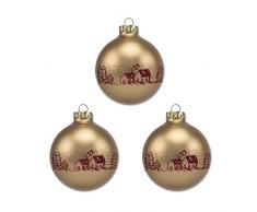 Thüringer Glas Design Christbaumschmuck, Messingbronze, 8cm