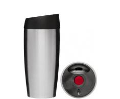 Sagaform Isolierbecher mit Sicherheitsverschluss, Kunststoff, Edelstahl/schwarz, 10x10x18.5 cm