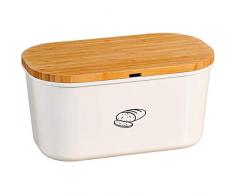 Kesper 58080 Brotbox, Melamin, weiß, 37 x 21.5 x 18.5 cm