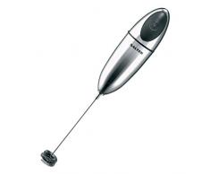 SALTER Milchaufschäumer, Handlicher elektronischer Milchaufschäumer, Für warme oder kalte Milch, Milchshakes oder Cappuccino, Leicht zu rinigen, edelstahl