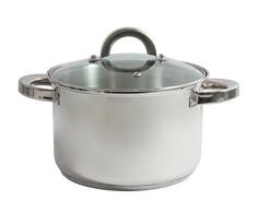 San Ignacio Caesar - Kochtopf mit Glasdeckel, Stahl. 20 cm, 4 litros