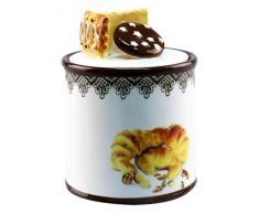 Anilar Vorratsdose Kekse, Porzellan, Weiß, 12.5 x 12.5 x 17 cm