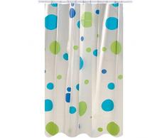 MSV Duschvorhang Blaue Kreise aus Polyvinylacetat 180x200cm, Mehrfarbig, 30 x 20 x 15 cm