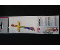 efco Kreuz Wachs Dekoration, Rainbow, 110Â x 45Â mm