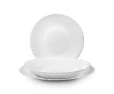 Rocco Bormioli Bormioli Rocco Prima Tafelservice 18-teilig, matt, Weiß, 1 Stück