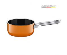 Silit Passion Orange Stielkasserolle, 16 cm, ohne Deckel, Kochtopf 1,3l, Silargan Funktionskeramik, Topf Induktion, orange
