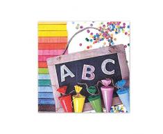 Home Fashion Lunch Servietten ABC 123, 33 x 33 cm