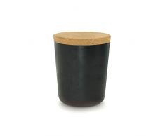 EKOBO XL (900 ml), schwarz Vorratsdose, Bambusfaser/Kunstharz, Black, 12,5 x 12,5 x 12,8 cm, 2-Einheiten