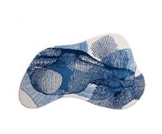 Grund Karim Rashid Exklusiver Designer Badematte 100% Polyacryl, Ultra Soft und saugfähig, Badteppich Rutschfest, ÃKO-TEX-Zertifiziert, 5 Jahre Garantie, Karim 27, Badteppiche 90x150 cm, blau