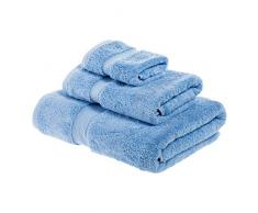 Superior - Handtuchset, Baumwolle, hellblau, 900 g, 3-teilig