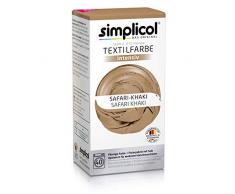 Simplicol Textilfarbe intensiv (18 Farben), Safari-Khaki 1815: Einfaches Färben in der Waschmaschine, All-in-1 Komplettpackung