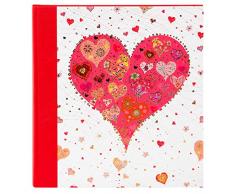 Goldbuch Hochzeitsalbum, Big Heart Red, 30 x 31 cm, 60 weiße Seiten mit Pergamin-Trennblättern, Leinen mit Kunstrduckpapier mit Goldprägung und Relief, Perlmutt, 08412