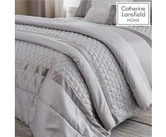 Catherine Lansfield Sequin Cluster Tagesdecke, Silber, King, W240cm x L260cm