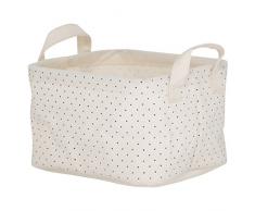 Sealskin Dots Korb eckig, Farbe: Ecru