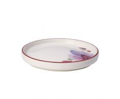 Villeroy & Boch Mariefleur Tea Teebeutel, Geschirr aus Hochwertigem Premium in Pink und Grün und Orange, 9 cm Tteebeutel Ablage, Porzellan, Weiß, 12 x 12 x 3 cm,