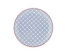 H+H Positano Set Teller Obst, Tellern, blau/rot, 6 Stück