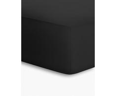 schlafgut Jersey-Elasthan Boxspring Spannbetttuch, Baumwoll-Mischgewebe, schwarz, 220 x 125 cm