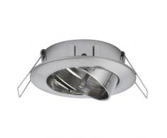 Paulmann 93730 Einbauleuchte Premium Line Einbaustrahler Deckenspot Eisen gebürstet Einbaulicht schwenkbar ohne Leuchtmittel max. 1x50W 230V GU10 Außen Deckenleuchte, Aluminium, Silber