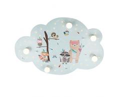 Elobra Kinderlampe Little Indians LED Deckenleuchte für Kinder, Holz, 40 W, Lindgrün