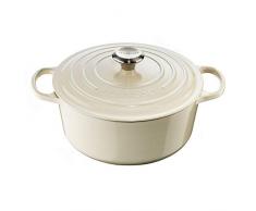 LE CREUSET 21177224814430 BRÄTER RUND SIG 22 cm Creme, Gusseisen