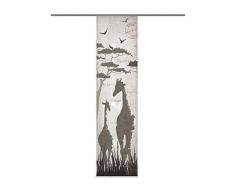 Home Fashion 87235-703 Schiebevorhang Digitaldruck Kinshasa, Deko, 245 x 60 cm, grau