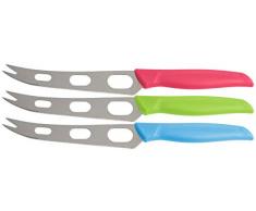 NIROSTA 43202 FACKELMANN Käsemesser Tropical aus Kunststoff/Edelstahl, 24 cm, in Koralle/grün/blau