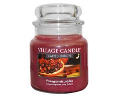 Village Candle Jubiläum Granatapfel Duftkerze im Glas, 454 g, rosa, 9.7 x 9.5 cm