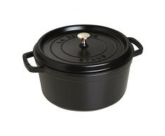 Staub 6-1/4-Quart Round Cocotte, Black Matte by Staub
