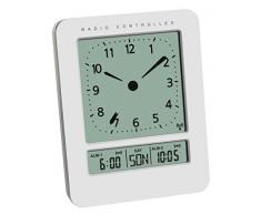 TFA Dostmann Digitaler Funk-Wecker mit analogem Zifferblatt und Temperatur, Kunststoff, Weiß, (L) 72 x (B) 45 x (H) 93 mm