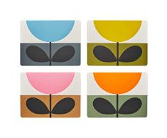 Orla Kiely OK628 Set of 4 Placemats-Sunflower Multi Tischsets, Kork