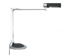 Maul Schreibtischlampe MAULoffice, Warmweißes Licht (2700 Kelvin), E27 Leuchtmittel, Klemmfuß, Silber/Schwarz, 8215095