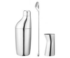 Georg Jensen Sky Geschenkset 3 PCS. Shaker, Rührlöffel und Jigger, Edelstahl, Silber, 8,5 x 4,4 x 8,5 cm