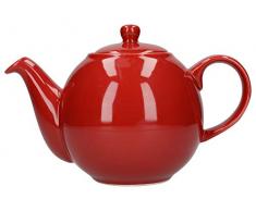 Dexam London Pottery Co Teekanne rund, für 4 Tassen, rot
