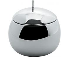 Alessi Fruit Basket Zuckerdose aus Edelstahl glänzend poliert, Glas, 4.5 x 8.5 x 34 cm