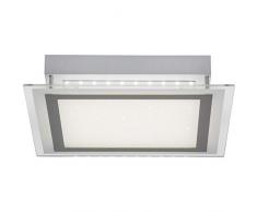 Brilliant Galaxy LED Deckenleuchte 35x35cm weiß/chrom Glas 1500 Lumen, LED integriert