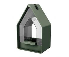 Emsa M5070300 Landhaus Vogelwelt Futtersilo, Lorbeergrün, 15, 6 x 10, 8 x 24, 3 cm