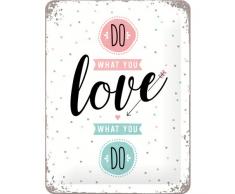 Nostalgic-Art 26202, Word Up Do What You Love, Blechschild 15x20 cm, Metall, bunt, 15 x 20 x 0,2 cm